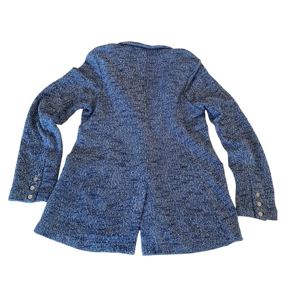 Faherty Women's Inlet Knit Blazer Navy Blue Melange M Soft Jacket Coastal - Picture 3 of 9